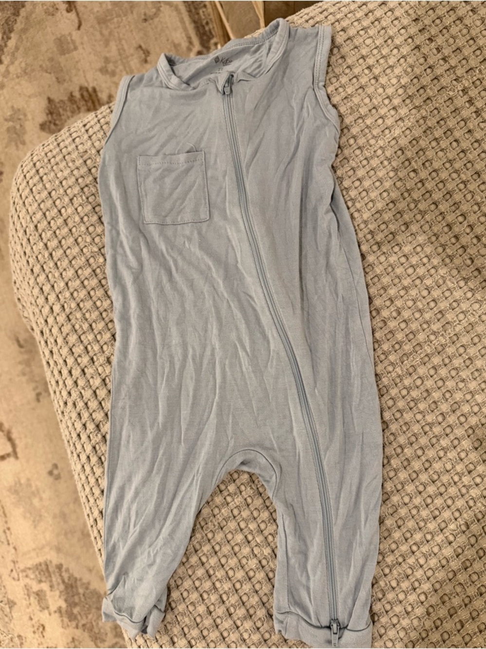 Kyte Baby Light Blue Sleeveless Baby Romper